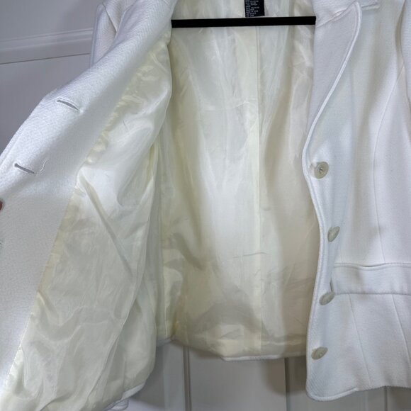 White Fully lined Textured Blazer Jacket 16W - Picture 7 of 8